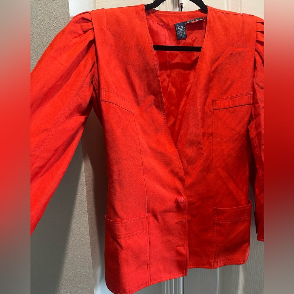 Vintage Designer Ungaro Red Women's Jacket size Medium Large great condition